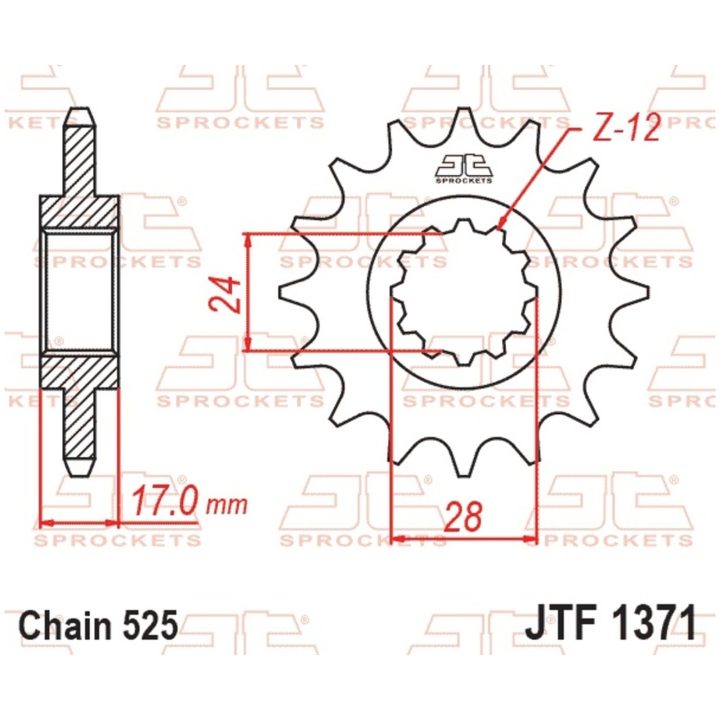 Sprocket Foran Lydløs Stål JT SPROCKETS – billede 2