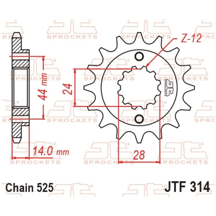 Sprocket Foran Lydløs Stål JT SPROCKETS – billede 2