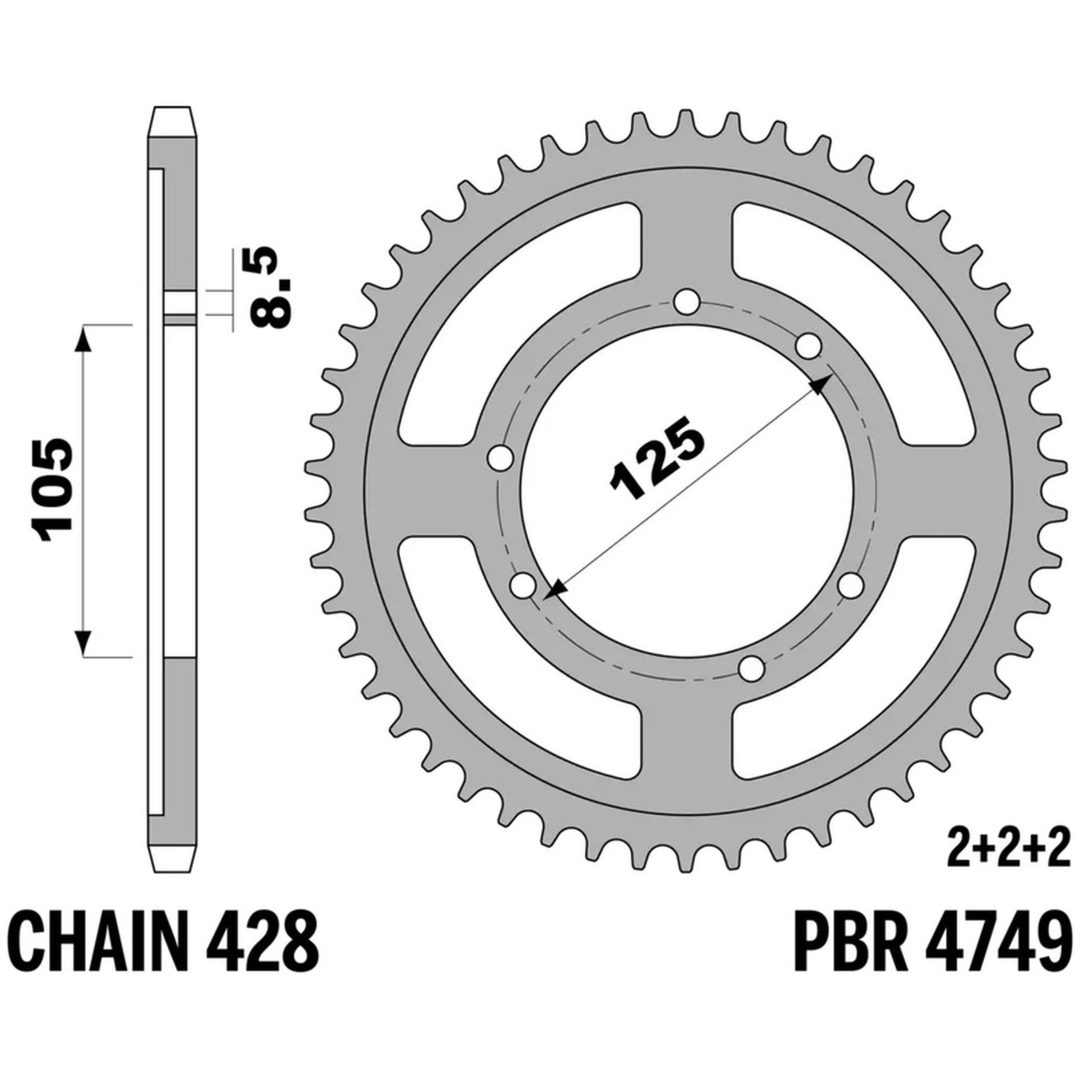 Sprocket Stål Standard PBR