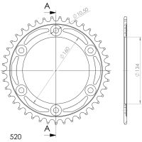 Stål Bakdrev HO CBR600/1000 (520) Svart 41 SUPERSPROX