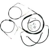 Standard Sort Vinyl Flettet Kabel-/bremseslangekit LA CHOPPERS