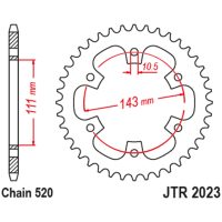 Standard Steel Rear Sprocket 2023 - 520 JT SPROCKETS