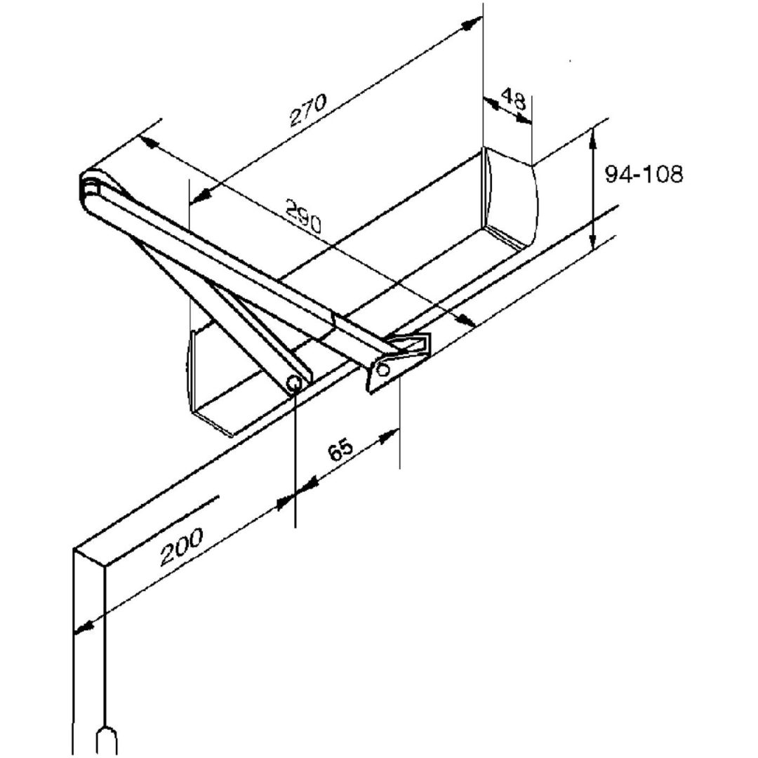 Standardarm Sølv Aluminium ASSA STANDARDARM L199 SILVER – billede 2