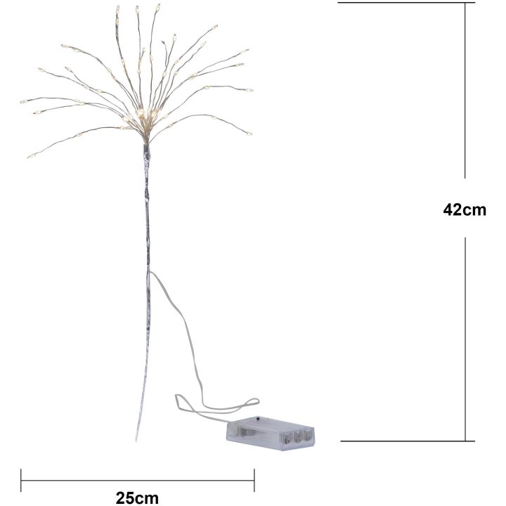 Star Trading Dekorationskvist Firework Sølv – billede 7