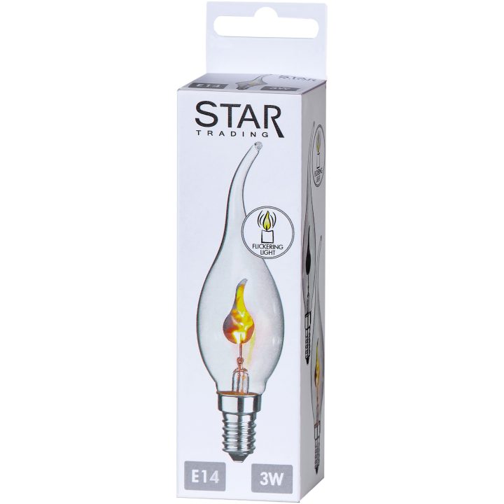 Star Trading Lampe Flickering Flame Transparent – billede 3