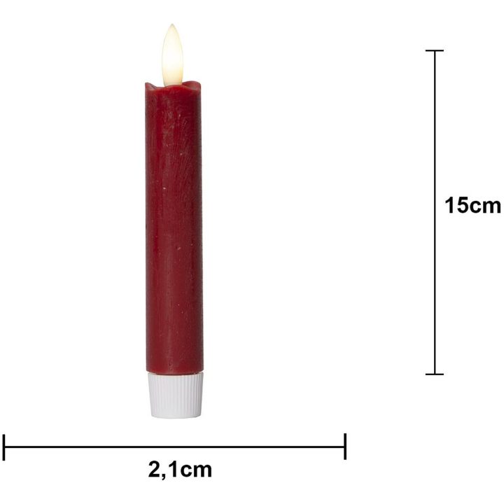 Star Trading LED Antiklys 2-pak Flamme Rød – billede 10