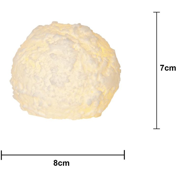 Star Trading LED Bloklys 2-pak Snowball Hvid – billede 6
