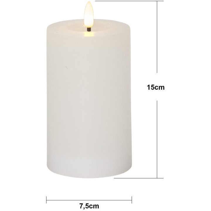 Star Trading LED Bloklys Flamme Flow Hvid – billede 6