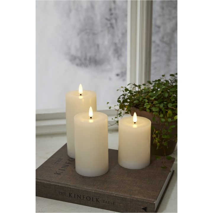 Star Trading LED Bloklys Flamme Flow Hvid – billede 8