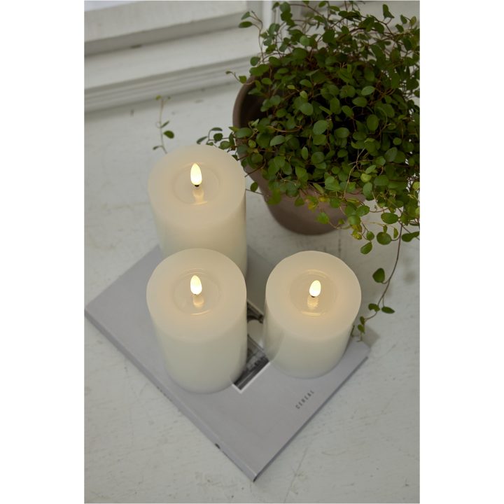 Star Trading LED Bloklys Flamme Flow Hvid – billede 9