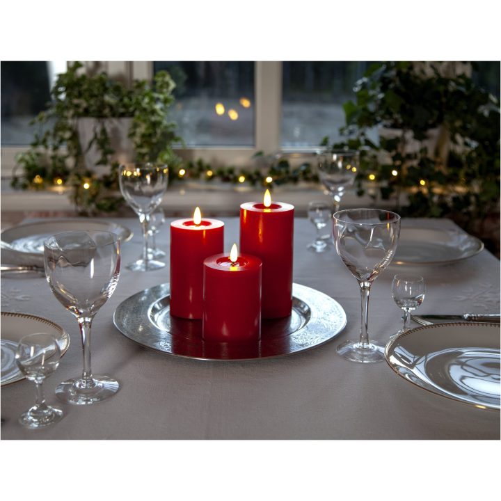 Star Trading LED Bloklys Flamme Flow Rød – billede 6