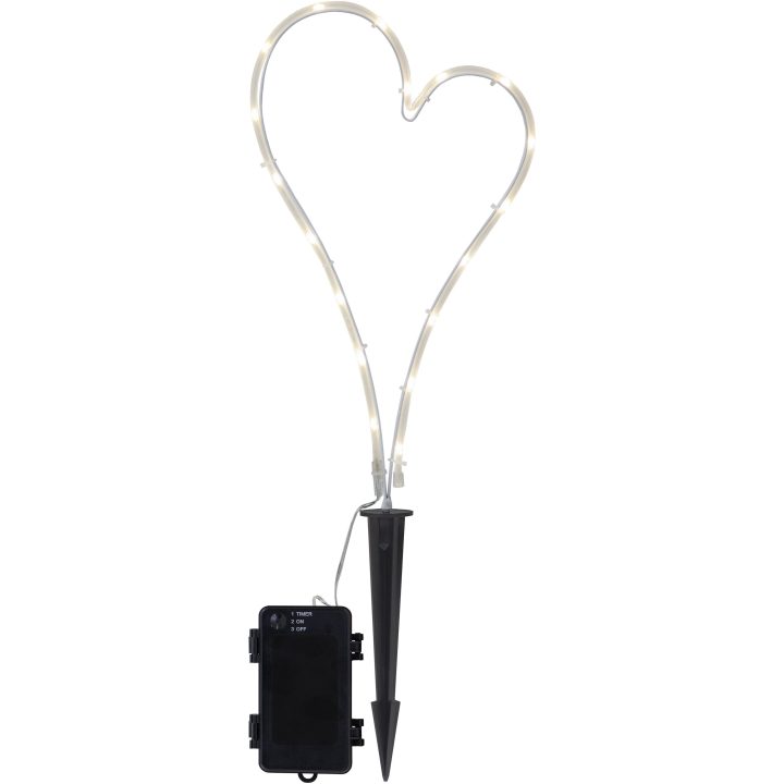 Star Trading LED Gravlys Decorationheart Hvid – billede 8