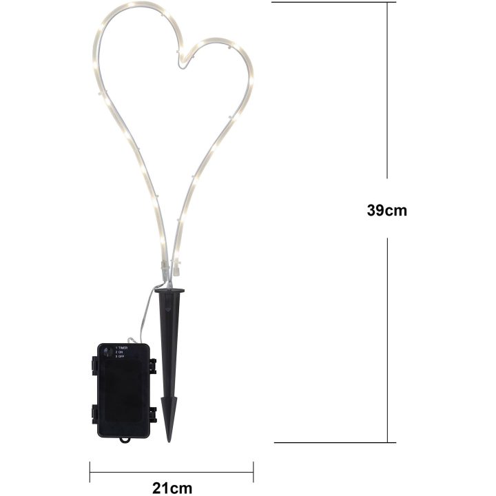 Star Trading LED Gravlys Decorationheart Hvid – billede 7