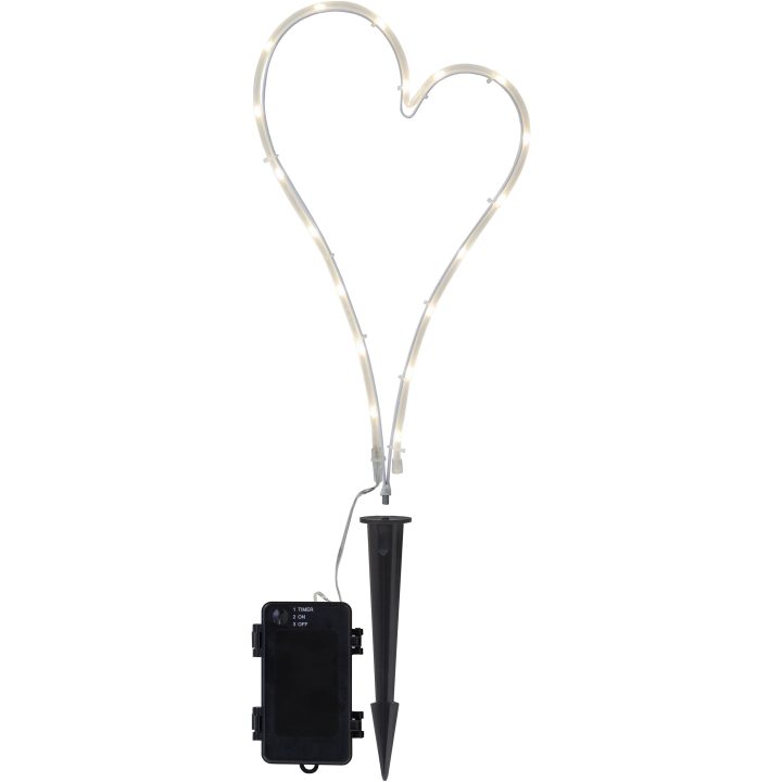 Star Trading LED Gravlys Decorationheart Hvid – billede 5