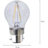 Star Trading LED-pære B22 G45 Klar – miniature 1