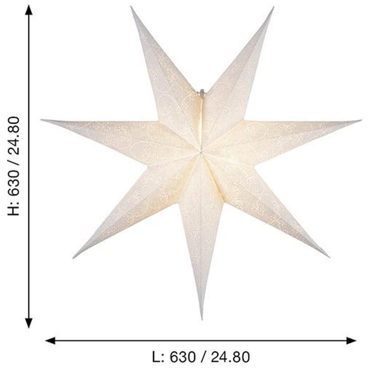 Star Trading Papirstjerne Decorus Hvid 63 cm – billede 4