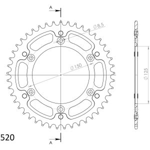 Stealth Rear sprocket Black SUPERSPROX