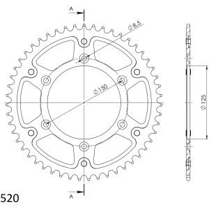 Stealth Rear sprocket Orange SUPERSPROX