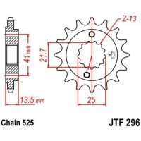 Steel Noise-Free Front Sprocket 296 - 525 JT SPROCKETS