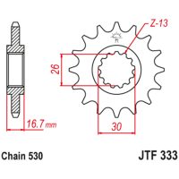 Steel Noise-Free Front Sprocket 333 - 530 JT SPROCKETS
