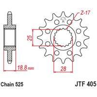 Steel Noise-Free Front Sprocket 405 - 525 JT SPROCKETS