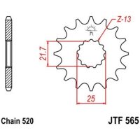 Steel Noise-Free Front Sprocket 565 - 520 JT SPROCKETS