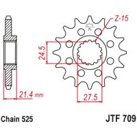 Steel Noise-Free Front Sprocket 709 - 525 JT SPROCKETS