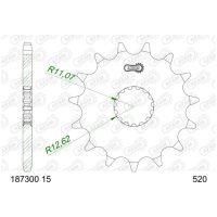 Steel Standard Front Sprocket 187300 - 520 Afam