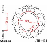 Steel Standard Rear Sprocket - 420 JT SPROCKETS
