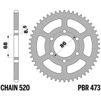 Steel Standard Rear Sprocket - 520 PBR