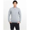 Stickad tröja Ashland Halfzip Gråmelerad James Harvest – miniature 2