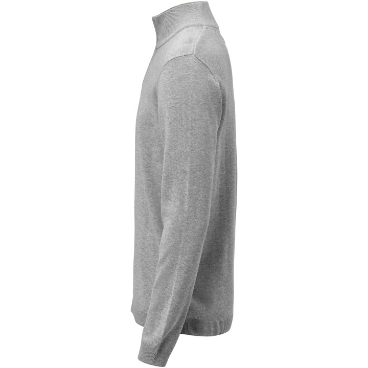 Stickad tröja Ashland Halfzip Gråmelerad James Harvest – billede 6