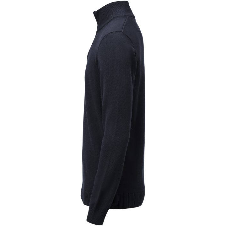 Stickad tröja Ashland Halfzip Marinblå James Harvest – billede 2
