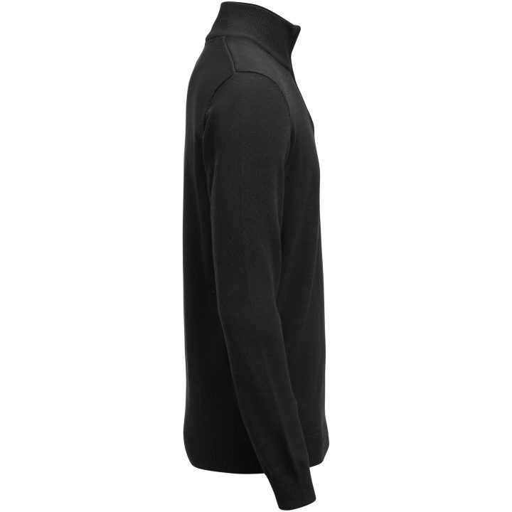Stickad tröja Ashland Halfzip Svart James Harvest – billede 4