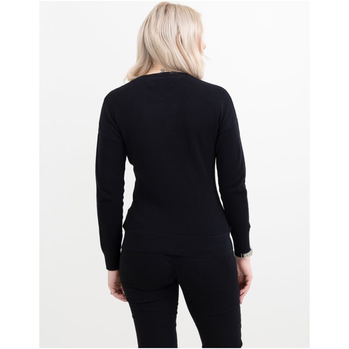 Stickad tröja Dam Ashland Casual Svart James Harvest – billede 3