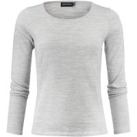 Stickad tröja Dam Merino U Ljusgrå melerad J.Harvest & Frost