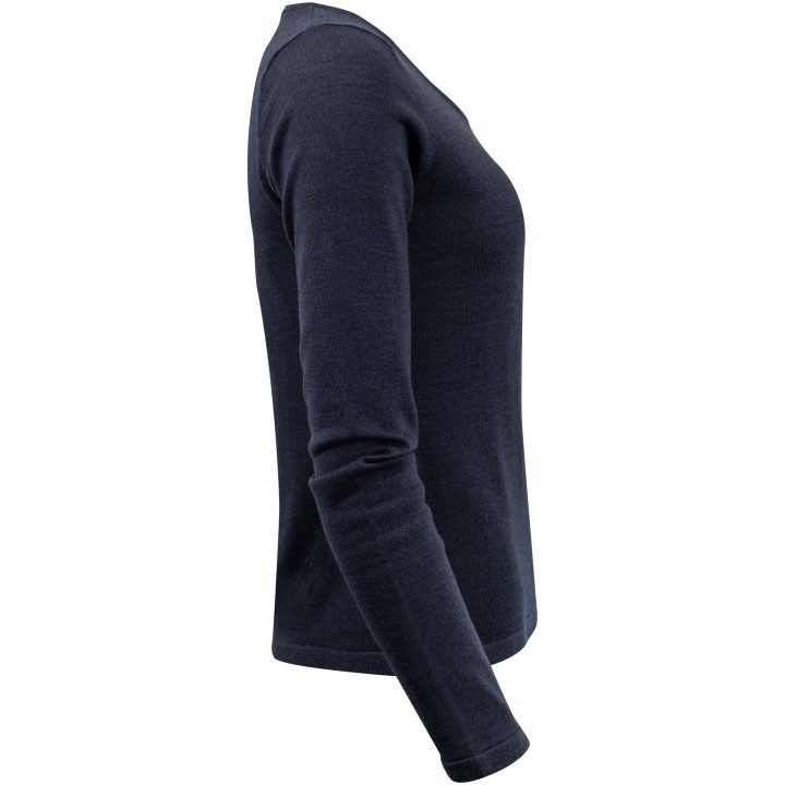 Stickad tröja Dam Merino U Marinblå J.Harvest & Frost XS – billede 4