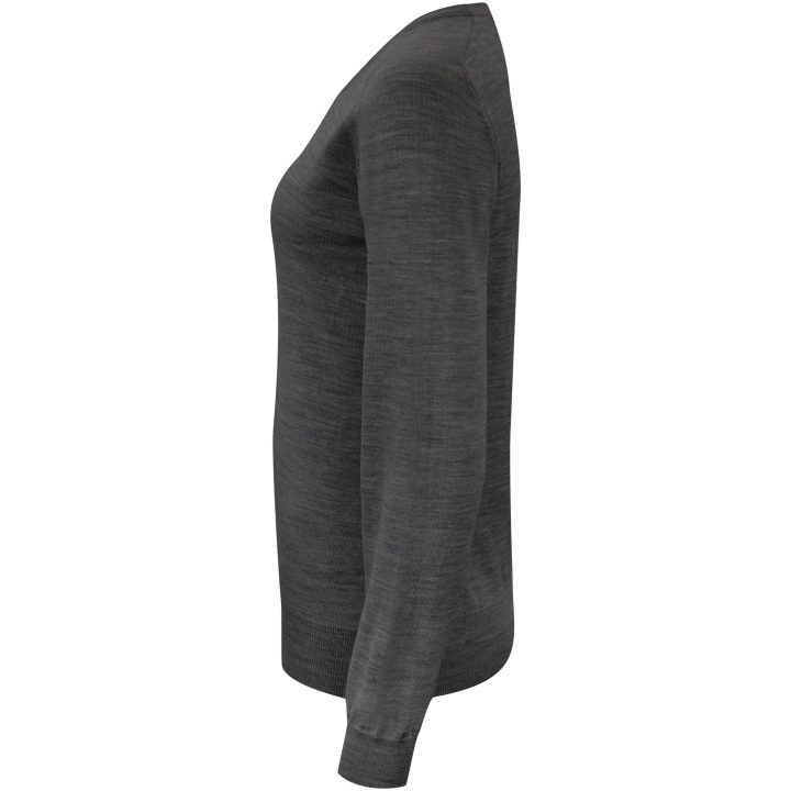 Stickad tröja Dam Merino U Mörkgrå melerad J.Harvest & Frost XS – billede 3