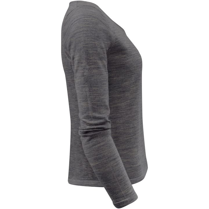 Stickad tröja Dam Merino U Mörkgrå melerad J.Harvest & Frost XS – billede 5