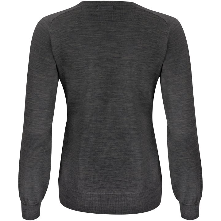 Stickad tröja Dam Merino V Mörkgrå melerad J.Harvest & Frost XS – billede 2