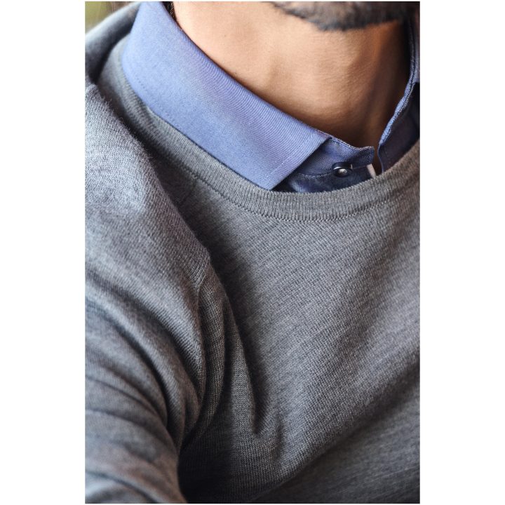 Stickad tröja Merino U Marinblå J.Harvest & Frost s – billede 11