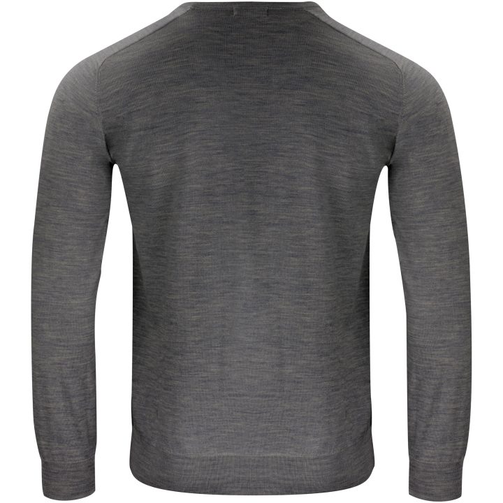 Stickad tröja Merino U Mörkgrå melerad J.Harvest & Frost s – billede 2