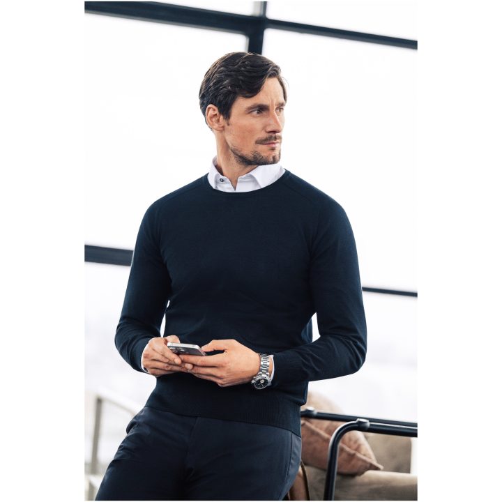 Stickad tröja Merino U Svart J.Harvest & Frost s – billede 11