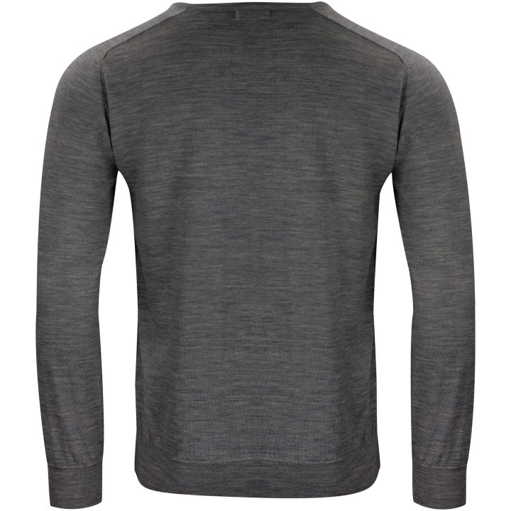 Stickad tröja Merino V Mörkgrå melerad J.Harvest & Frost s – billede 3