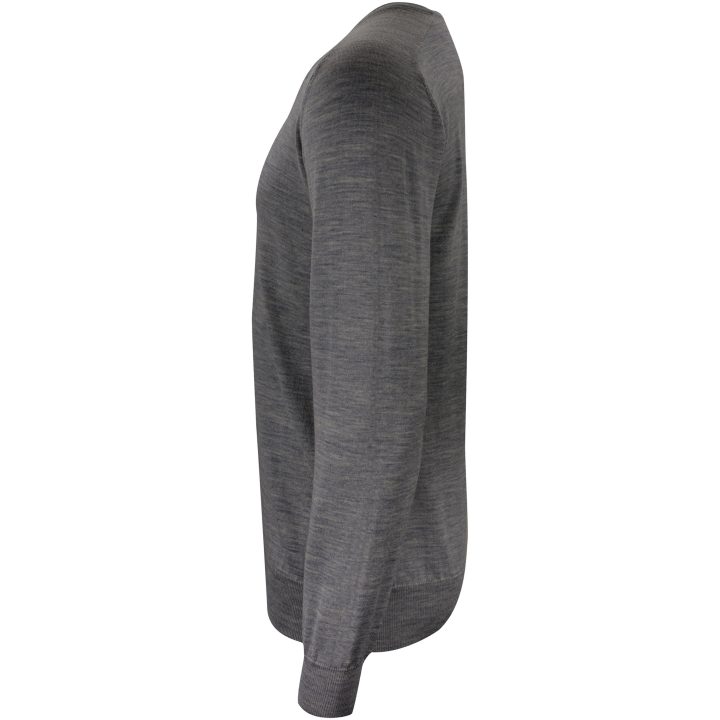 Stickad tröja Merino V Mörkgrå melerad J.Harvest & Frost s – billede 4