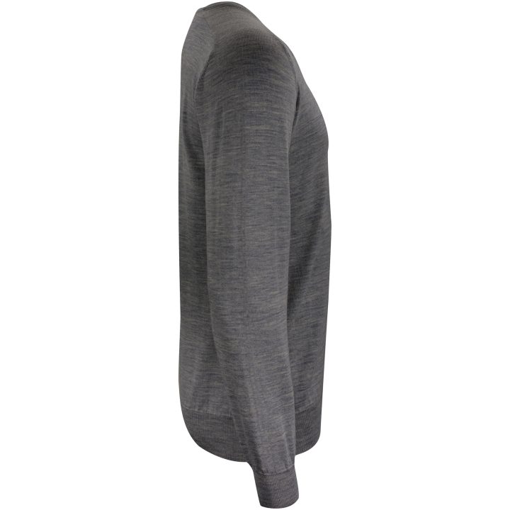 Stickad tröja Merino V Mörkgrå melerad J.Harvest & Frost s – billede 5