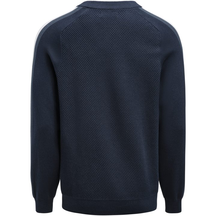 Stickad tröja Scarsdale Marinblå James Harvest – billede 2