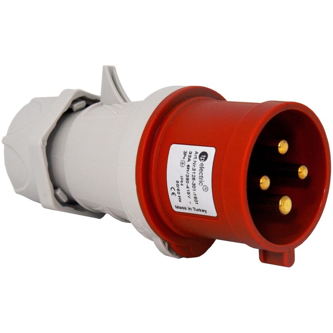Stikprop, 16A, 3P+J, 6h, 400V, IP44 MALMBERGS