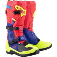 Stövel Tech 3 Röd/Blå/Gul Fluo, 48 Alpinestars