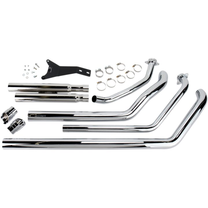 STREETROD Udstødningssystem COBRA Slash-down / Krom – billede 3